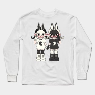 Twins Rabbit Girl Long Sleeve T-Shirt